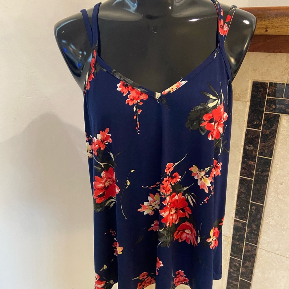 Papermoon Floral Camisole in Navy and Red